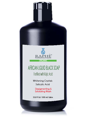 Wholesale Unlabeled African Liquid Black Soap with Kojic Acid Concentrate 24 Packs Natural Cleanser