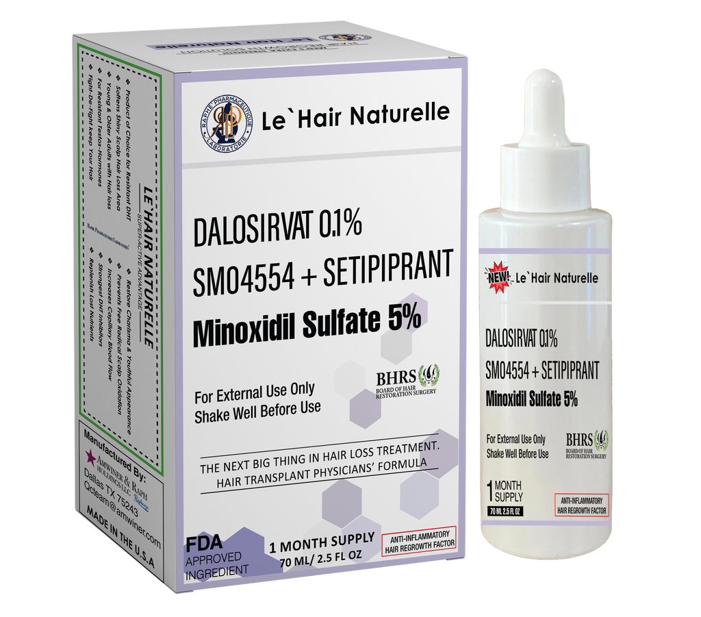 New Research Hair Loss Prevention Product DALOSIRVAT, SM04554, and SETIPIPRANT  70ml