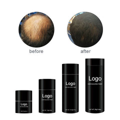 White Private Label Keratin Fibrils 98% & 2% Biotin Powder 50g and Fiber Holding Spray 120ml Pack