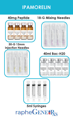 Ipamorelin 40mg with Bac-Water 40ml Kit for Bioresearch $245