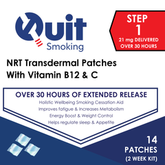 Quit Smoking Aid Transdermal Patches With Vitamin B12 and Vitamin C