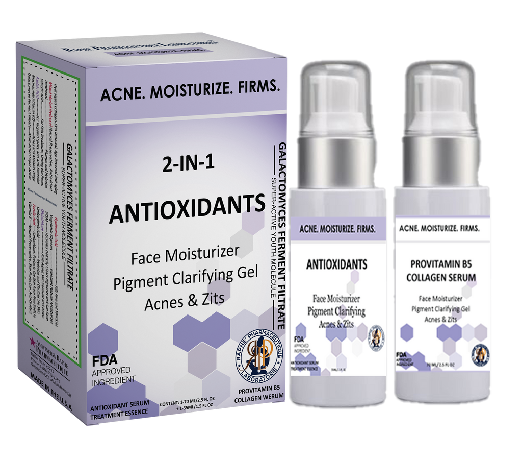2 in 1 Antioxidant Moisturizer Spots Remover Firm and Lift Serum A Pack of 2