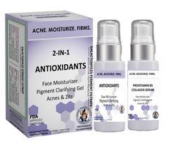 2 in 1 Antioxidant Moisturizer Spots Remover Firm and Lift Serum A Pack of 2