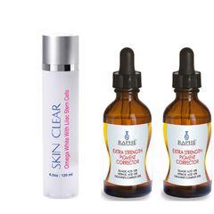 Even Skin Tone  Omega Skin Clear Lilac Cells Emulsion 120ml With Pigment Corrector 2-60ml Pack
