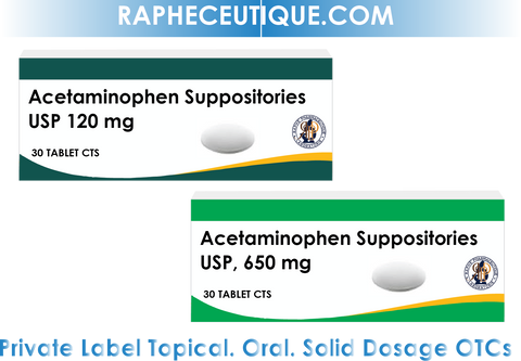 Private Label Acetaminophen 120mg Suppositories for Pharmacy Stores