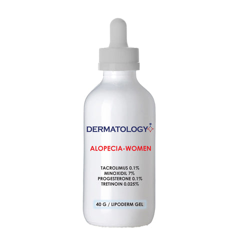 Hair Loss-Women Tacrolimus 0.1% Minoxidil 7%  Progesterone 0.1% Tretinoin 0.025%  Size: 40 G Gel