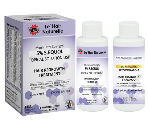 Wholesale Clinical Strength 5% Minoxidil with S.EQUOL Caffeine Vitamin E and Ketoconazole 5000 Unlabeled Units