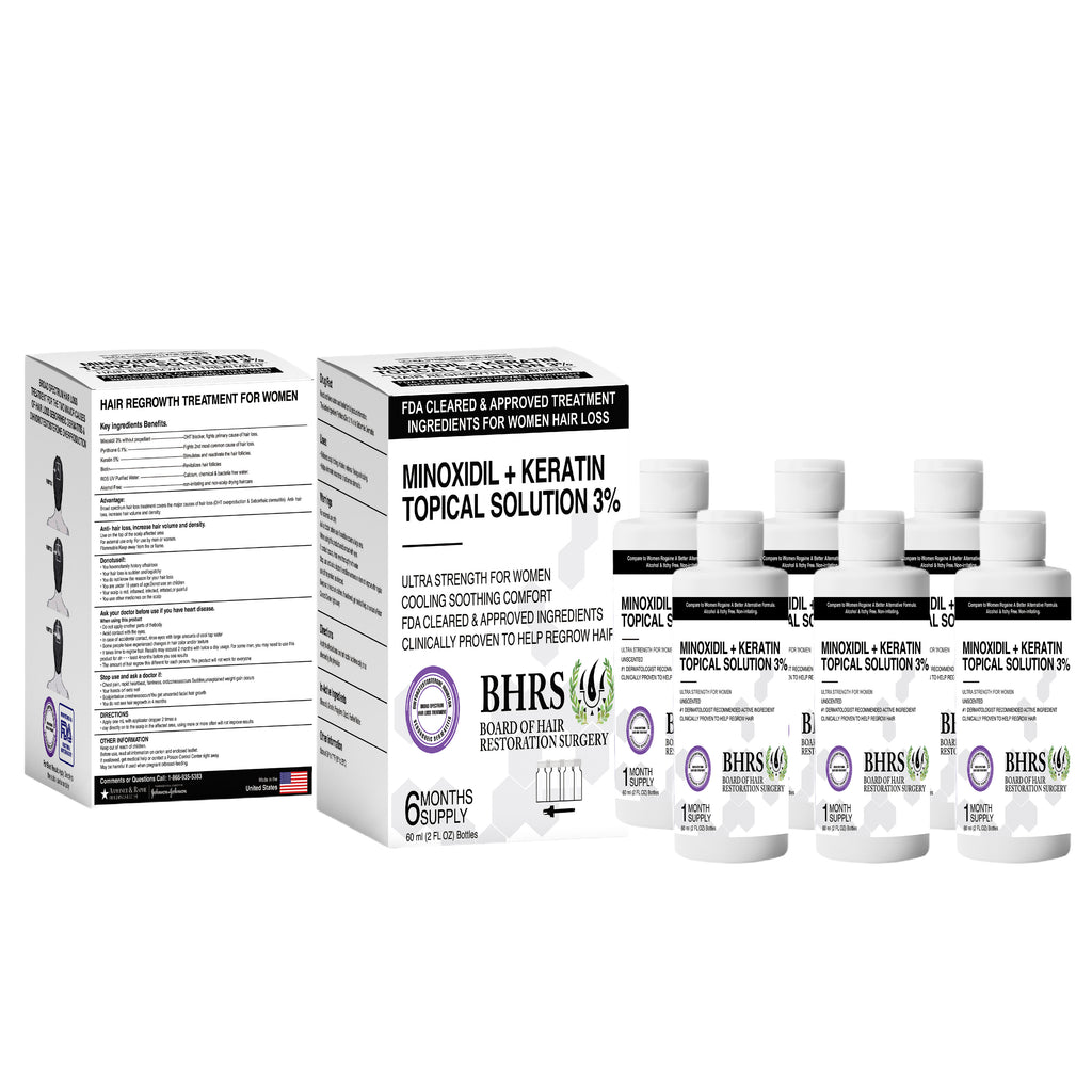 Minoxidil +Keratin Topical Solution 3%