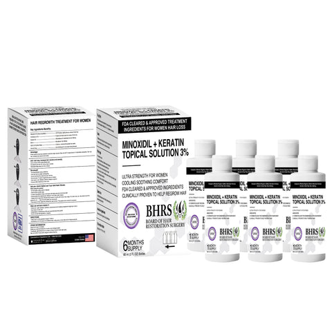 Minoxidil +Keratin Topical Solution 3%