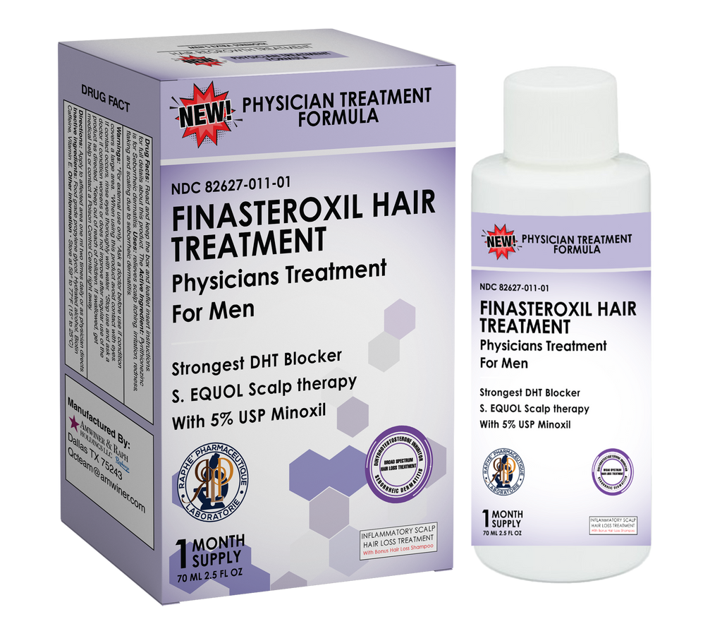 Men`s Finasteride Minoxidil Serum With S-Equol and Ketoconazole Private Label For Clinical Practice