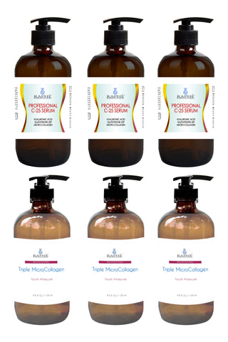 Pro-Collagen Renewal Youth Molecules 16oz & 8oz Vitamin C-25% Concentrate 3 Bottles Each