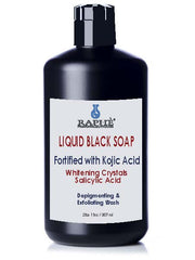 Wholesale Unlabeled African Liquid Black Soap with Kojic Acid Concentrate 24 Packs Natural Cleanser